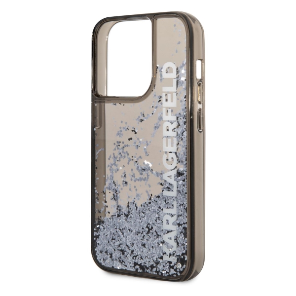 фото Чехол liquid glitter elongated logo hard для iphone 14 pro max (klhcp14xlckvk) karl-lagerfeld