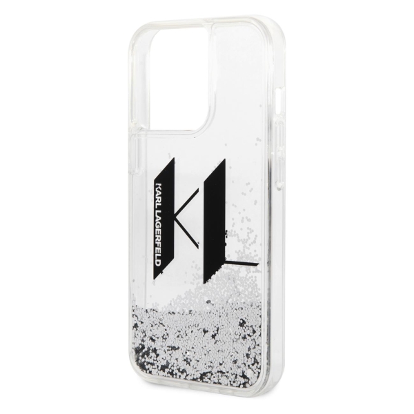 фото Чехол liquid glitter big karl logo для iphone 12 pro max (klhcp14llbklcs) karl-lagerfeld