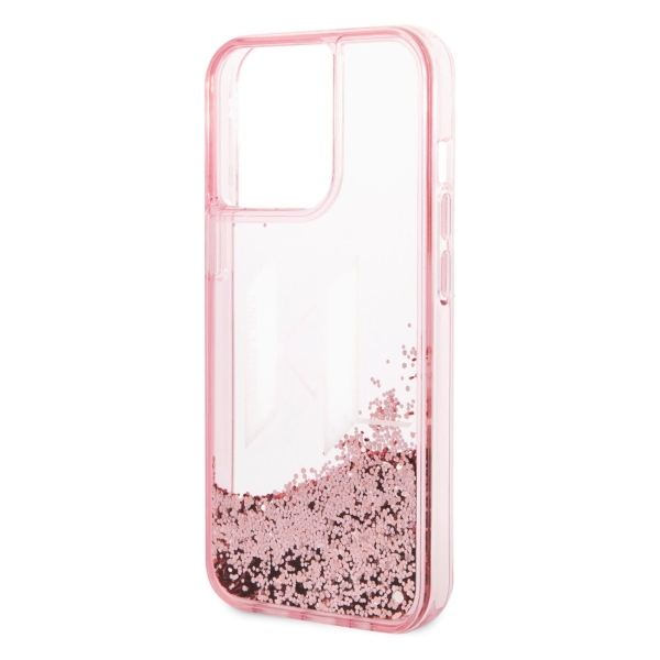 фото Чехол liquid glitter big karl logo hard для iphone 14 pro max (klhcp14xlbklcp) karl-lagerfeld