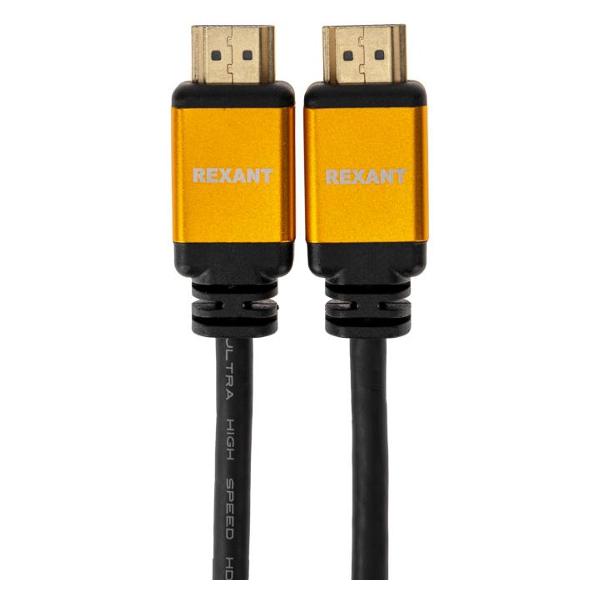 фото Кабель hdmi - hdmi 2.1, 2 м gold (17-6004) rexant