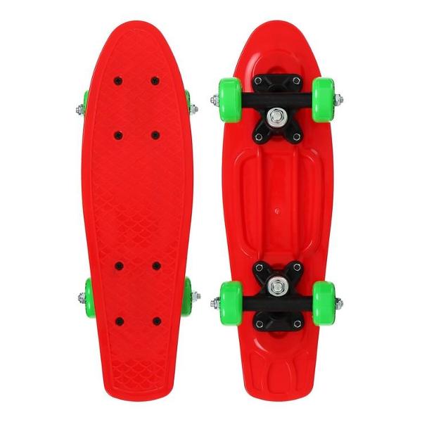 фото Пенниборд пластиковая подвеска, колеса pvc 50 мм, 42х12 см red (7161994) onlytop