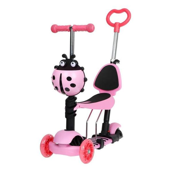 фото Самокат 5 в 1, световые колеса pu 120/80 мм (7350701) graffiti