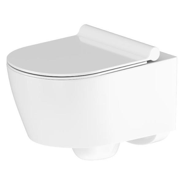 фото Унитаз jupiter, подвесной, без ободка, с сиденьем микролифт (dx77c1700sc) damixa