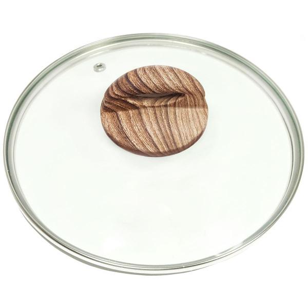 фото Крышка 28 см, c ручкой wood (k-d28-wood) panairo