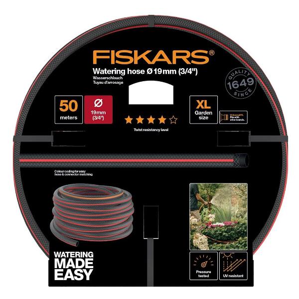 фото Шланг садовый q4, 3/4", 19 мм, 50 м (1027111) fiskars