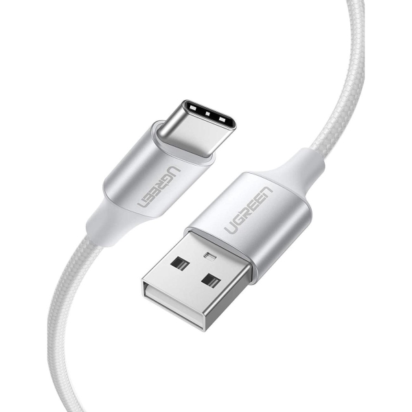 фото Кабель us288 usb 2.0 to type-c 0,5m silver (60130) ugreen