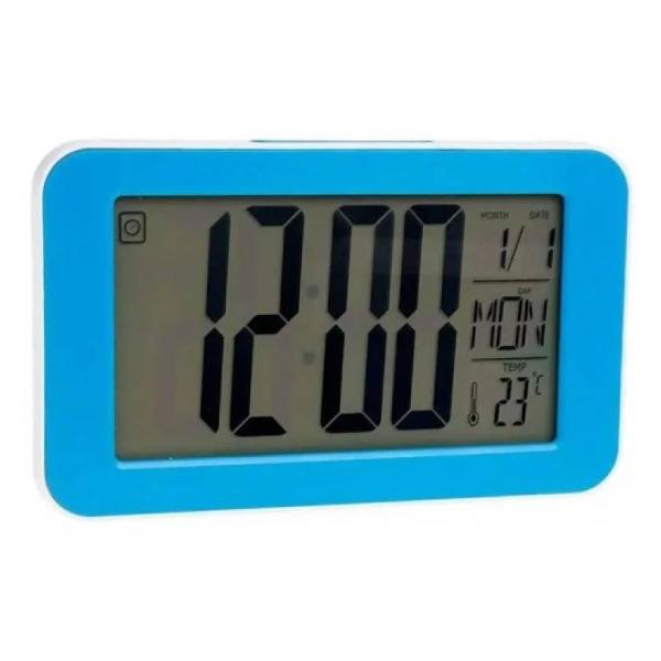 фото Часы настольные будильник, термометр, синие/белые (brskd1828wblw) bandrate smart