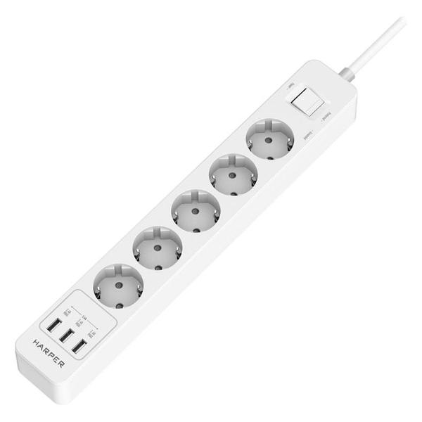 фото Сетевой фильтр uch-440 pd3.0 white harper