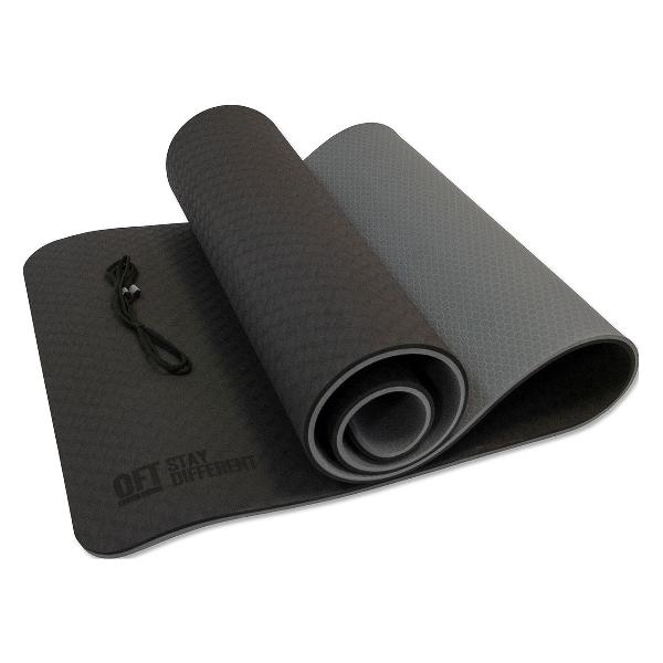 фото Коврик для йоги tpe, двухслойный, 10 мм black original-fittools