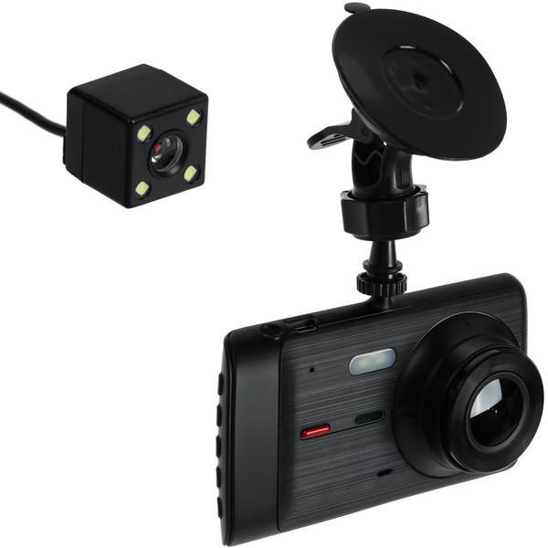 фото Автомобильный видеорегистратор premium, 2 камеры, hd 1080p, ips 4 (7983737) cartage