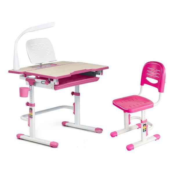 фото Комплект парта и стул-трансформеры lavoro pink fundesk
