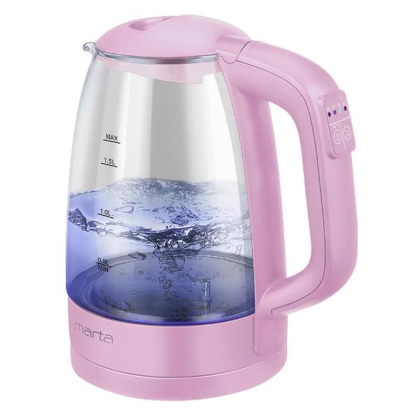 фото Электрический чайник mt-1099 розовый опал marta