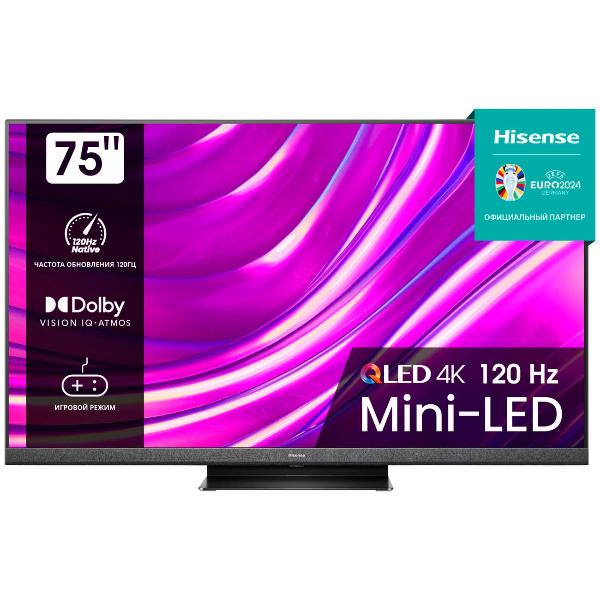 фото Ultra hd (4k) qled телевизор 75" 75u8hq smart black hisense