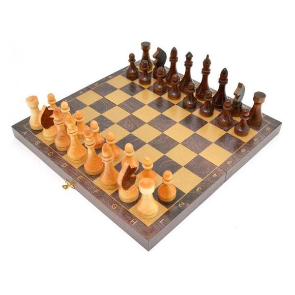 фото Шахматы доска венге, рисунок золотистый (196-18) объедовская-фабрика