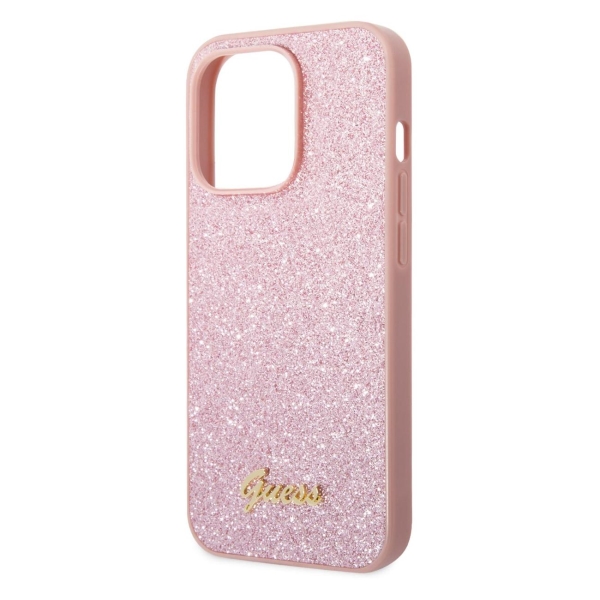 фото Чехол для iphone 14 pro glitter flakes (guhcp14lhggshp) guess