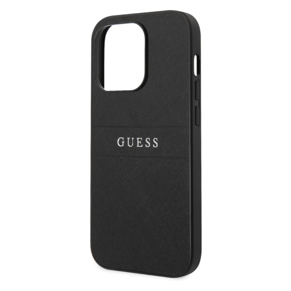 фото Чехол для iphone 14 pro max pu saffiano (guhcp14xpsasbbk) guess