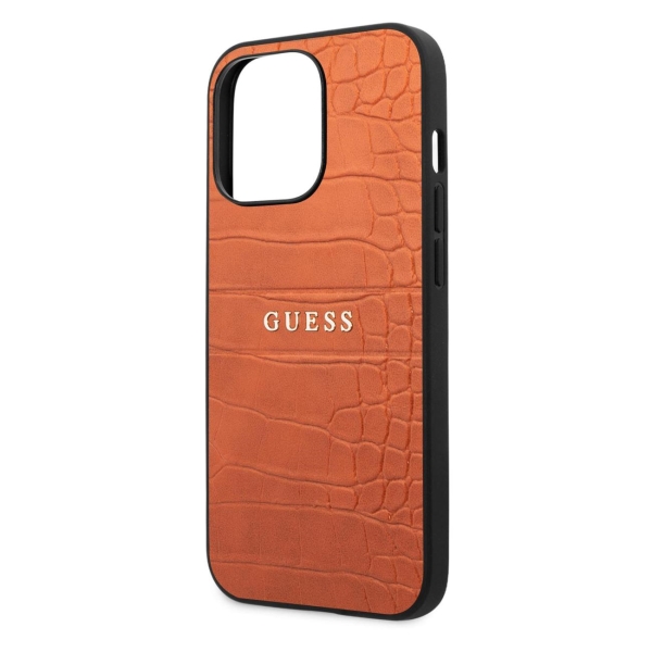 фото Чехол для iphone 13 pro max pu croco (guhcp13xpcrbor) guess