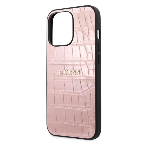 фото Чехол для iphone 13 pro max pu croco (guhcp13xpcrbpi) guess