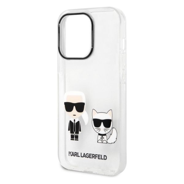 фото Чехол для iphone 14 pro, с принтом pc/tpu (klhcp14lcktr) karl-lagerfeld