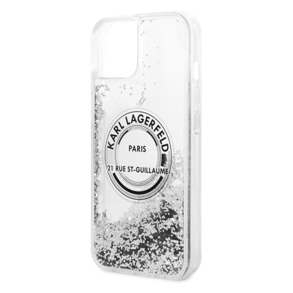 фото Чехол для iphone 14 plus liquid glitter (klhcp14mlcrsgrs) karl-lagerfeld