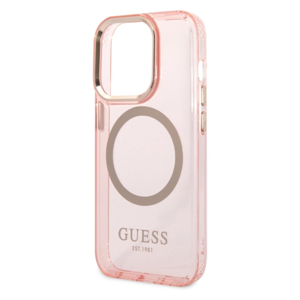 фото Чехол для iphone 14 pro magsafe pc/tpu (guhmp14lhtcmp) guess