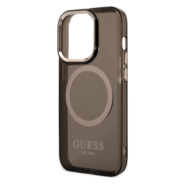 фото Чехол для iphone 14 pro magsafe pc/tpu (guhmp14lhtcmk) guess