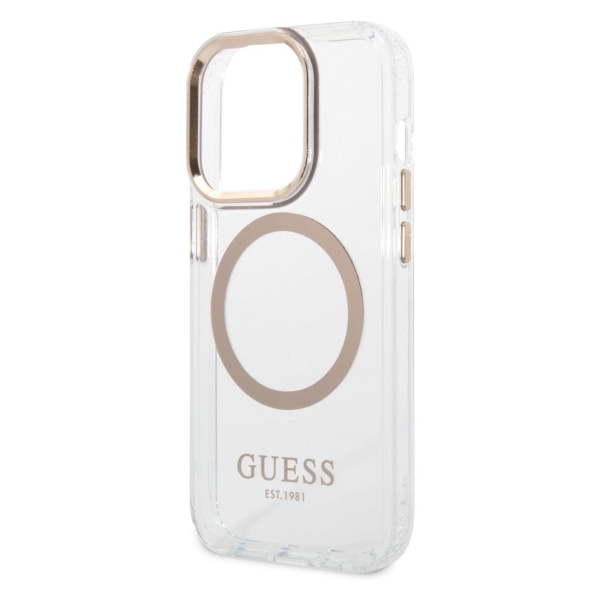 фото Чехол для iphone 14 pro magsafe pc/tpu (guhmp14lhtrmd) guess