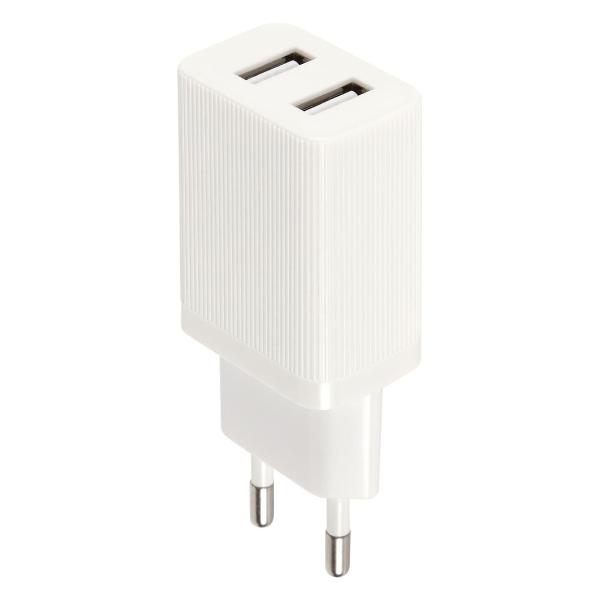 фото Сетевое зарядное устройство dc181c, 2хusb-a, 2,4 а + кабель microusb white pavareal