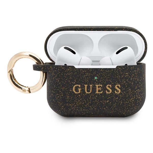 фото Чехол для airpods pro silicone, с карабином (guacapsilglbk) guess