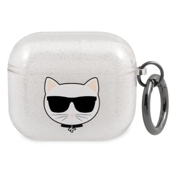 фото Чехол для airpods 3 tpu, с блестками (kla3uchgs) guess