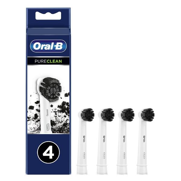 фото Насадки для зубной щетки oral-b clean clean precision charcoal, 4 шт (eb20ch) braun