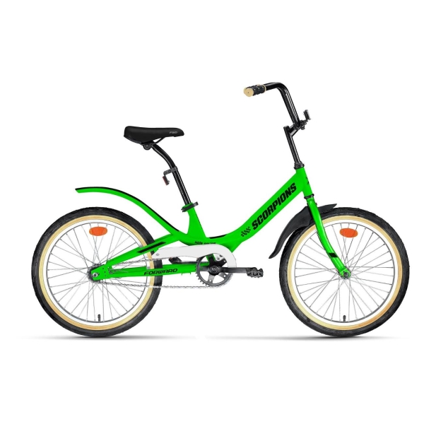фото Велосипед scorpions 20" 1.0, зеленый/черный (rbk22fw20804) forward