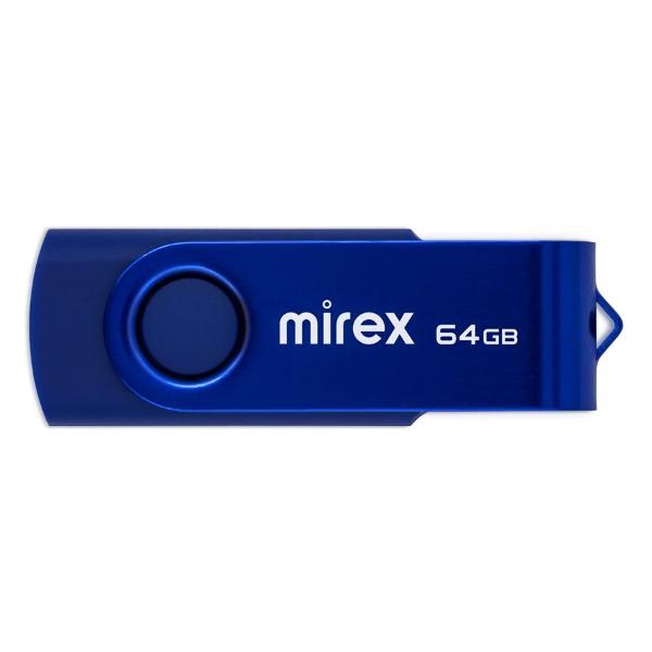 фото Usb-флешка swivel 64gb usb2.0 deep blue (13600-fmusdb64) mirex