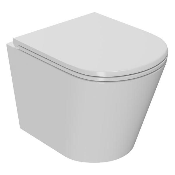 фото Унитаз "виктория", подвесной, безободковый, сиденье микролифт (pn41061) point