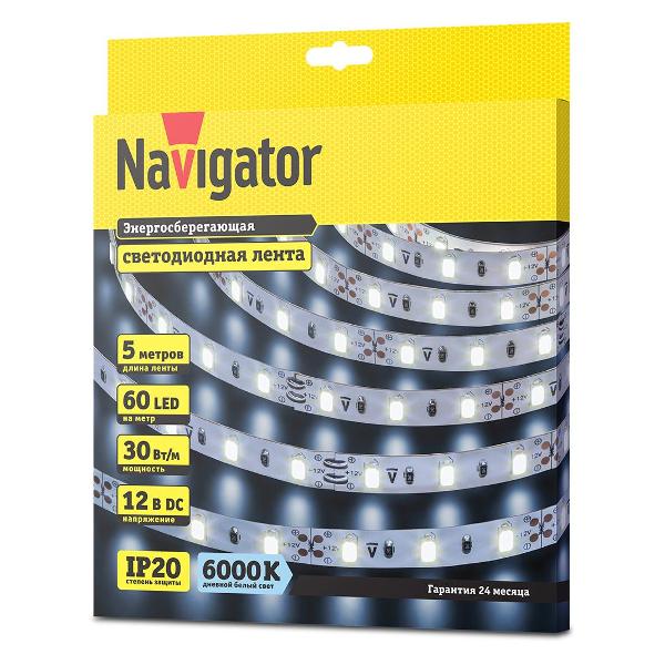 фото Светодиодная лента nls-5730cw60-30-ip20-12v r5 (71697) navigator