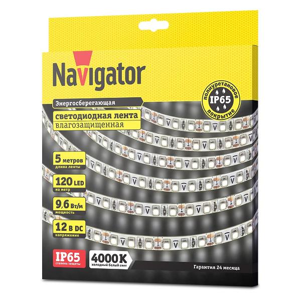 фото Светодиодная лента nls-3528w120-9.6-ip65-12v r5 (71409) navigator