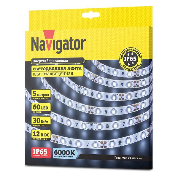 фото Светодиодная лента nls-5730cw60-30-ip65-12v r5 (71698) navigator