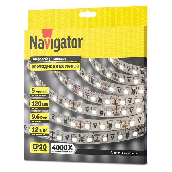 фото Светодиодная лента nls-3528w120-9.6-ip20-12v r5 (71408) navigator