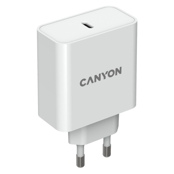 фото Сетевое зарядное устройство usb-c, gan 65 вт pd (cnd-cha65w01) canyon