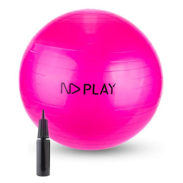 фото Фитбол с насосом, 75 см, розовый (297578) nd-play