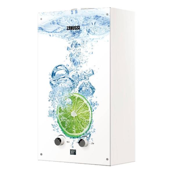 фото Газовая колонка gwh 10 fonte glass lime zanussi