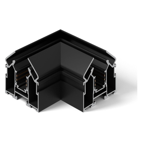фото Коннектор угловой внутренний для шинопровода slim magnetic, в натяжной потолок, черный (85124/00) elektrostandard