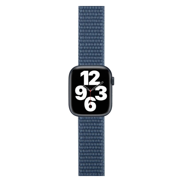 фото Ремешок для apple watch s3-s8/se/ultra №26, нейлон, 42-44mm cape blue (ут000032877) red line