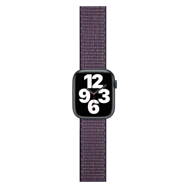 фото Ремешок для apple watch s3-s8/se/ultra №8, нейлон, 42-44mm plum (ут000032863) red line