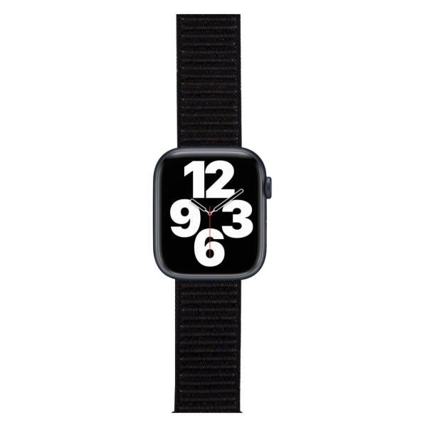 для Apple Watch S3-S8/SE №17, нейлон, 38-40mm Black (УТ000032870)