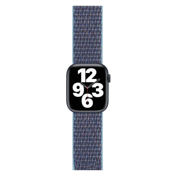 фото Ремешок для apple watch s3-s8/se/ultra №36, нейлон, 42-44mm azure (ут000032879) red line