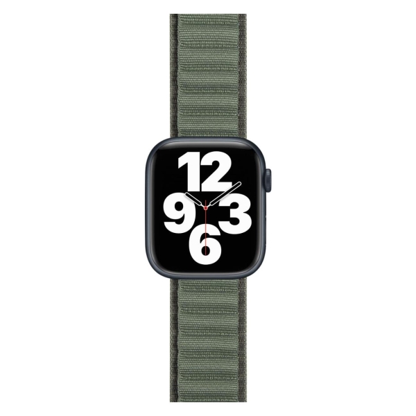 для Apple Watch S3-S8/SE/Ultra, волнистый, нейлон, 42/44/45/49mm Olive (УТ000033390)