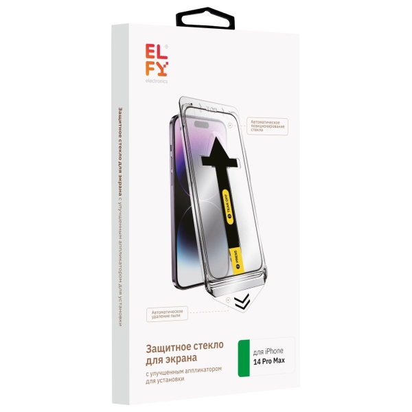 фото Защитное стекло для iphone 14 pro max (ewe-tg-ip14pmg-bl-m) elfy