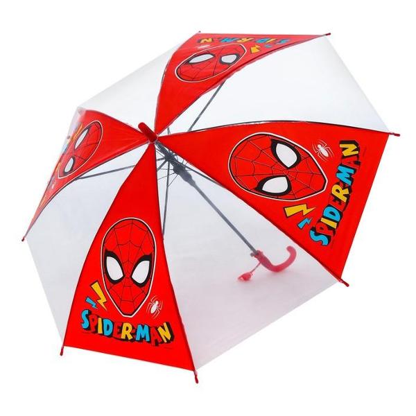 фото Зонт детский "человек-паук", 8 спиц, d=86 см, красный/белый (7815612) marvel