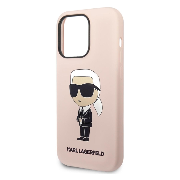 фото Чехол для iphone 14 pro max, розовый (klhmp14xsnik) karl-lagerfeld